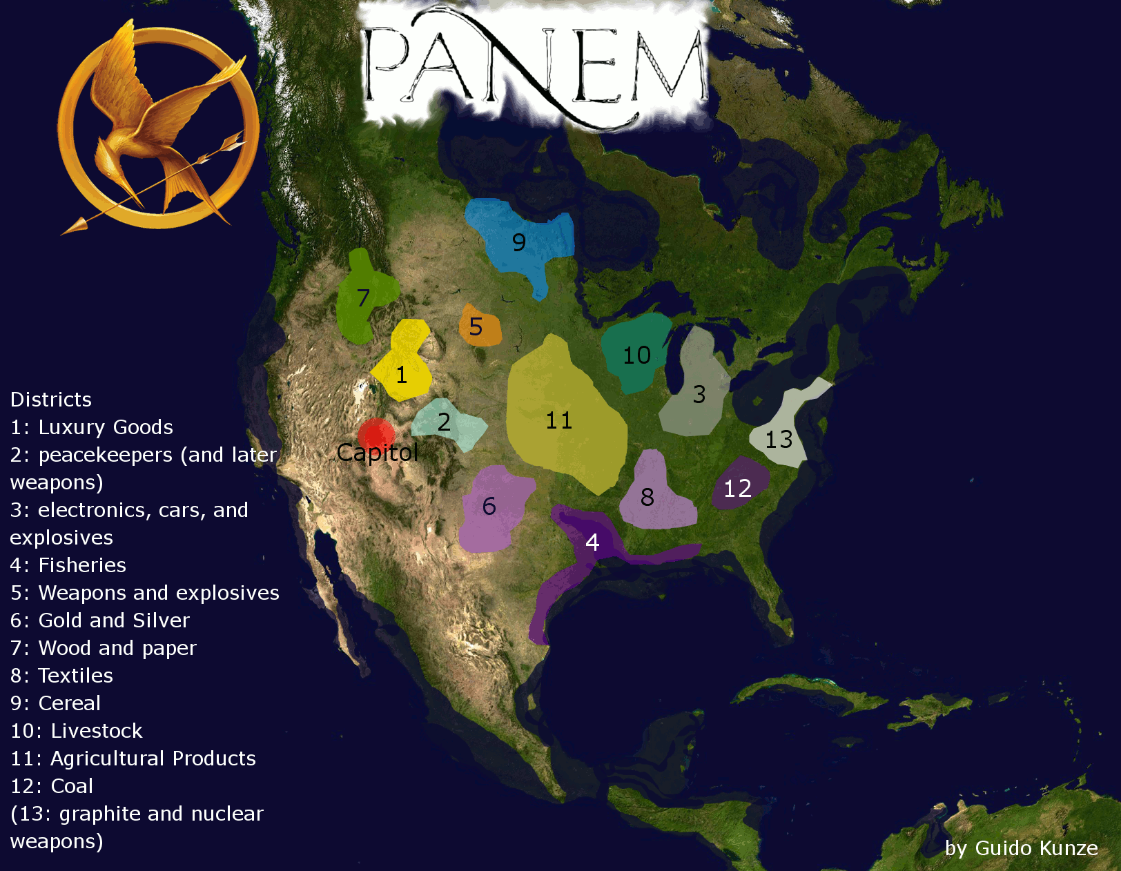 all the districts in the hunger games